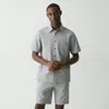 Theory Noll Short-sleeve Shirt In Kelso Nylon In Gray