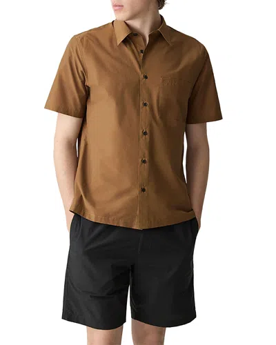 Theory Noll Short Sleeve Shirt In Soft Lawn