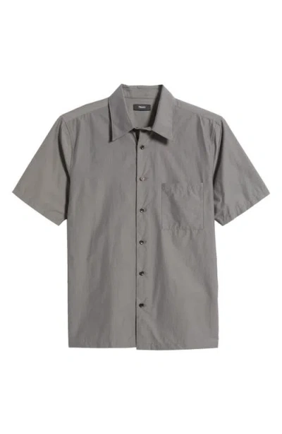 Theory Noll Soft Lawn Short Sleeve Button-up Shirt
