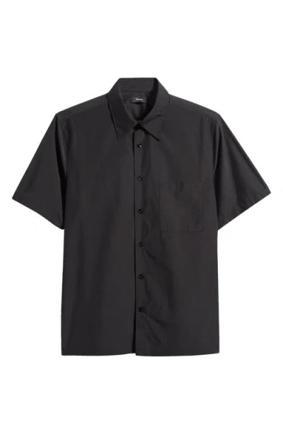 Theory Noll Soft Lawn Short Sleeve Button-up Shirt