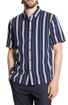 Theory Men's Summer Dobby Stripe Short-sleeve Shirt