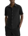 Theory Noran Cotton Regular Fit Button Down Shirt In Black
