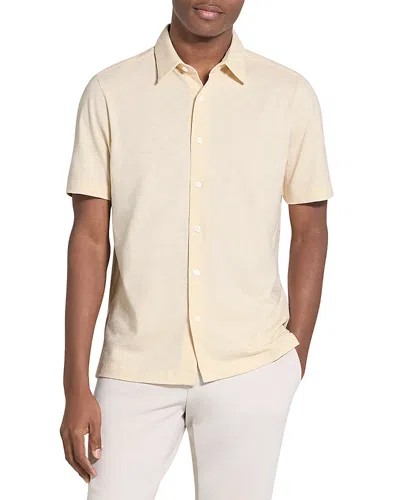 Theory Noran Cotton Regular Fit Button Down Shirt In Neutral