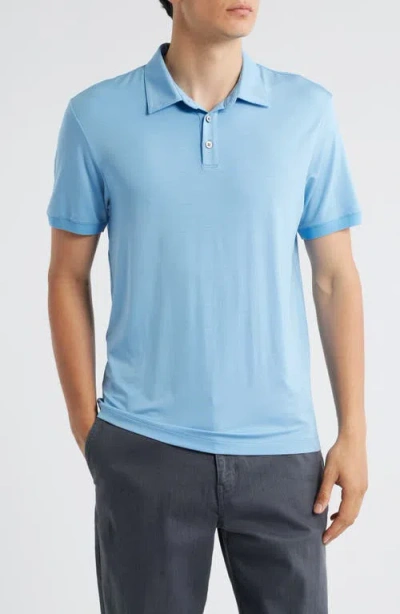 Theory Noran Jersey Polo In Blue
