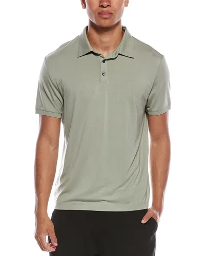 Theory Noran Jersey Polo Shirt In Green