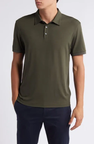 Theory Noran Polo In Dark Olive