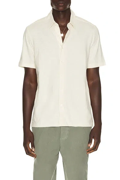 Theory Noran Short Sleeve Shirt In White
