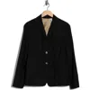Theory Notch Lapel Wool Blazer In Black