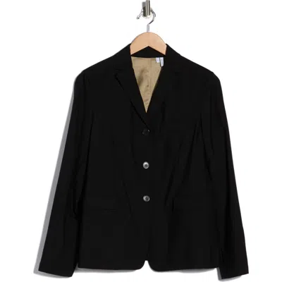 Theory Notch Lapel Wool Blazer In Black