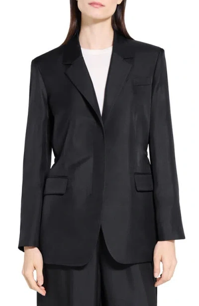 THEORY THEORY NOTCHED LAPEL SILK BLAZER