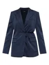 Theory Tie Waist Blazer.cru Clothing In Blue