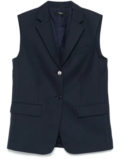 Theory Notched-lapels Gilet In Multicolor