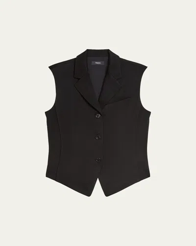 Theory Notch-lapel Vest In Black