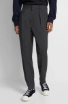 Theory Project Tapered Wool Pants In Black Multi