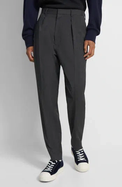Theory Project Tapered Wool Pants In Black Multi