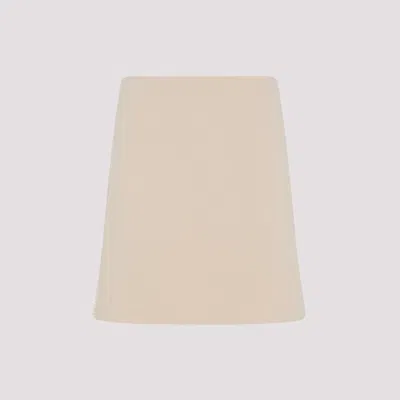 Theory Contrast-stitch Mini Skirt In Beige