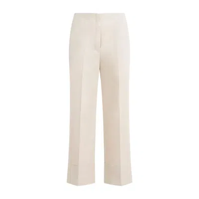 Theory Nude & Neutrals Cotton Elastane Pants