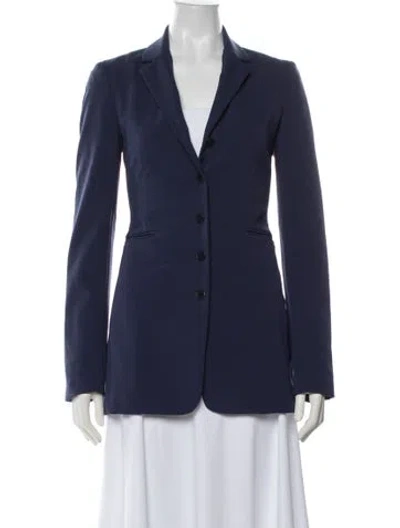 Pre-owned Theory Nylon Blazer In Blue