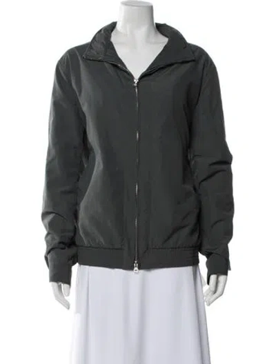 Pre-owned Theory Nylon Bomber Jacket In Black