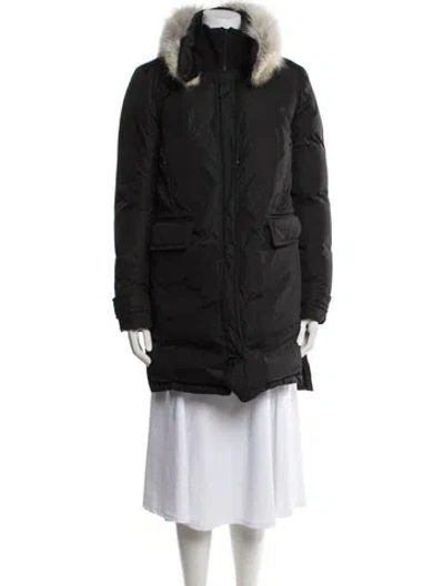 Pre-owned Theory Nylon Down Coat In Black