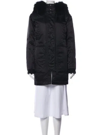 Pre-owned Theory Nylon Down Coat In Gray