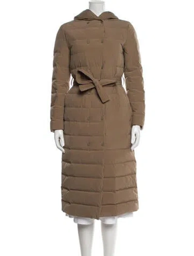 Pre-owned Theory Nylon Down Coat In Neutral