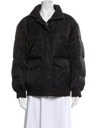 Pre-owned Theory Nylon Down Jacket In Black