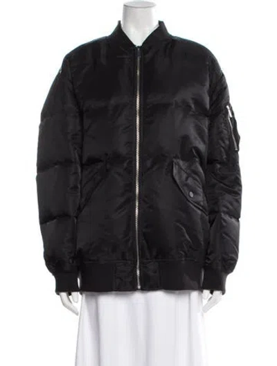 Pre-owned Theory Nylon Down Jacket In Gray