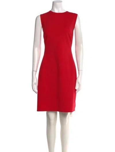 Pre-owned Theory Nylon Knee-length Dress In Red