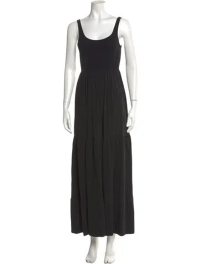 Pre-owned Theory Nylon Long Dress In Black