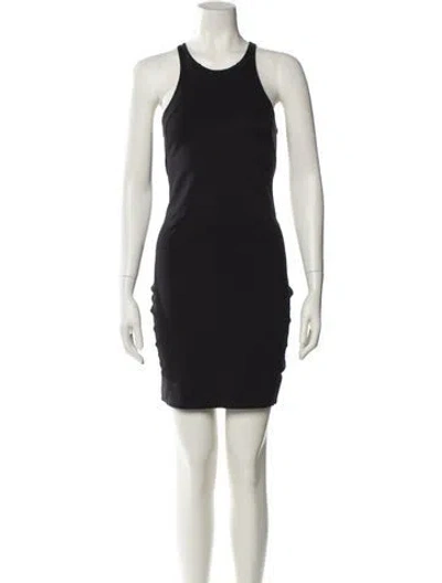 Pre-owned Theory Nylon Mini Dress In Black