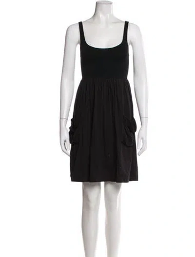 Pre-owned Theory Nylon Mini Dress In Black