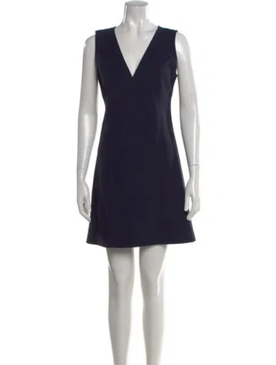 Pre-owned Theory Nylon Mini Dress In Blue