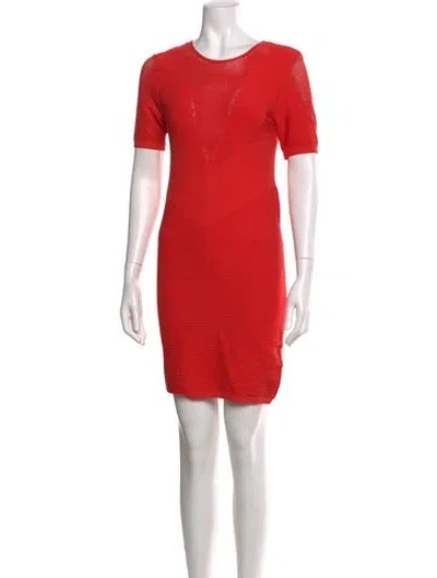 Pre-owned Theory Nylon Mini Dress W/ Tags In Red