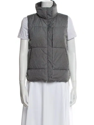 Pre-owned Theory Nylon Plaid Print Vest In Multi