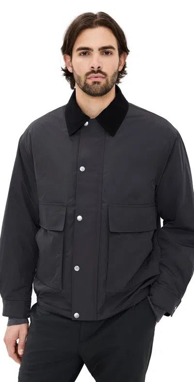 Theory Nylon Utility Jacket Charcoal