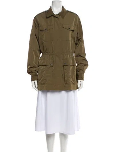 Pre-owned Theory Nylon Utility Jacket In Green