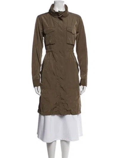Pre-owned Theory Nylon Utility Jacket In Green