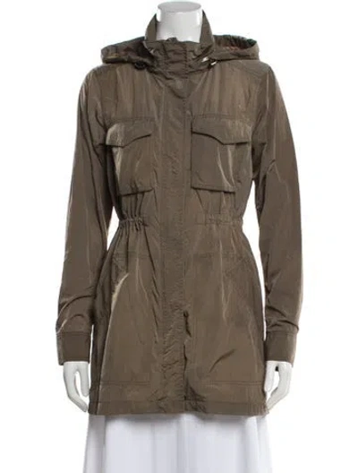 Pre-owned Theory Nylon Utility Jacket In Green
