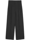 Theory Double Pleat Pant In Sleek Flannel In Gray