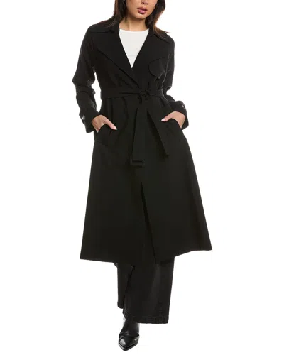 Theory Oaklane Casual Trench In Black