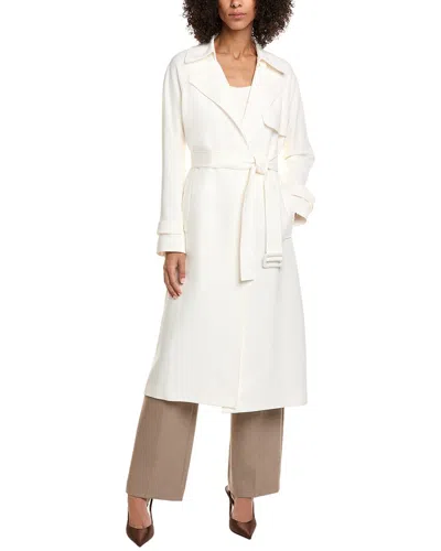 Theory Womens Rice Oaklane Tie-belt Regular-fit Crepe Coat