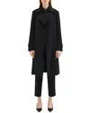 Theory Oaklane Trench Coat In Admiral Crepe In Black