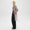 Theory Oaklane Trench Coat In Admiral Crepe In Cinder