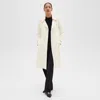Theory Oaklane Trench Coat In Admiral Crepe In Rice