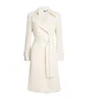 Theory Slim Car Coat In Admiral Crepe In Ivory