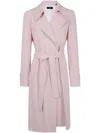 Shop Theory Oaklane Trench Coat In Rosa