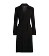 Theory Belted-waist Wool-cashmere Coat In Black
