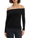 Theory Womens Viscose Pullover Top In Black