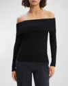 Theory Womens Viscose Pullover Top In Blk